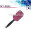 MY GIRL cheap resin crystal rose red hair brush paddle brush baby ionic hair brush