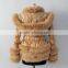 factory direct sale down jacket with fox fur trim for women