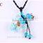 murano glass perfume Bottle imitation wish jewelry Semi-finished necklace Pendant