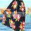 Retro Thai HIPPIE BOHO Hibiscus Chaba Hawaii Floral Print Thai Art Beach MAXI BABY DOLL Maxi LONG DRESS