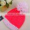knitted fashion winter beanie with pom poms