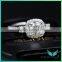 Custom engagement rings Fashion Design 14K White Gold Cusion cut Moissanite diamond Rings