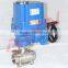 three piece explosion proof ball valve with electric actuator
