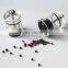 Premium Stainless Steel Salt and Pepper Grinder Set -A pair of glass pepper mill Brushed Stainless Steel Pepper Mill