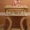 French Provincial Hand Painted Children Desk/ Fancy Lovely Girls Kids Rose Carving Wooden Study Room Writing Table