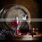 Luxury red wine glass bottle with cork wholesale