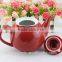 China factory custom logo promotion cheap red glaze porcelain Tea Accessories ceramic tea pot