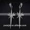 Wholesale Stock Small Order Fashion Women long Star Zircon Earrings