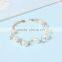 Gold Star Pearl Linked Bracelet Gold Chain Bracelet