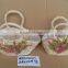 Cheap boat design water can design sisal Flower Pot with handle for garden