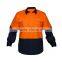 Long sleeve High Vis reflective cotton shirts for work mens shirts