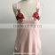 sexy tank top women tops crop top embroidery rose t-shirt