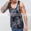 Mens Polyester Stringer Gym Singlets Overall Sublimated Tank Top