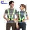 LED glowing in the dark waist belt safety reflective vest with buckle