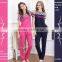 2015 customized adult pyjamas set yarn dyed s/s legging top design summer pyjamas for women