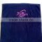 Embroidery custom logo 50*100cm dark color terry 100cotton hotel/swimming plain dyed bath towels