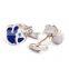 Lovely blue sliver footprint style cufflinks