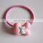 Good fashion pink platsic bowknot hair band elastic for kids