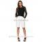 long sleeves black lace fashion blouses 2015