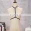 Line Shape Sexy Hollow Out Bandage Harness Elastic Cage Bra Crop Top for Ladies