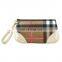 Plaid cloth fabric mini cosmetic bags lipstick makeup bag ladies handbag mini coin purse