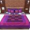 Soundarya high quality poly silk embroidery bed cover set