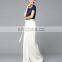 T-WP010 Women High Waist Chiffon Velvet Waistbang Wide Leg Long Pants