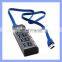 High Speed 4 Ports USB 3.0 Hub with On/Off Switch Led Indicator