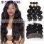 brazilian loose deep wave hair weave loose wave Ear to Ear lace frontal with bundles