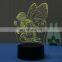 Elf Shape 3D LED Lamp Night Light for Children LED Illusion Atmosphere Sleep Table Lamp Touch Colour Changing Light Novelty Gift