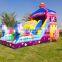 Rainbow Pink Princess Carriage Inflatable Dry Slide Bouncer For Sale