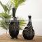 Wholesale classic retro style gifts black resin flowers vase for home decoration