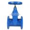 DN100 ductile cast iron PN16 resilient seat hand wheel double epoxy coating flanged gate valve