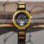 Hot Sales Custom Logo Stainless Steel Bamboo Wooden Watch With Chronograph & Quartz Pusher Push Buttons