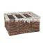 Hot sale storage and tissue wicker canvas basket