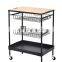 Trolley Kitchen Furniture General Use Home Storage Packing 3 tier metal mesh storage basket kitchen trolley