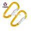 D Shape Metal Alloy Small Carabiner Clip Promotion Gifts Colorful Clip Hook Aluminum Carabiner