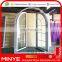 modern design top round aluminum entry doors with curved design
