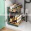 2/3 Tier Spice Organizer For Kitchen Counter Multi-functional Metal Storage Rack For Holding Spice, Cutting-board, Knives