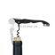 Black Bottle Opener with Foil Cutter Wine TrueTap Double Hinged Waiter Corkscrew