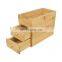 High Quality Bamboo Stackable Storage Drawer Electronic Parts Hardware Storage Component Jewelry Drawer