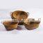 HBK Three piece set circular rattan fruit and egg storage basket for natural rattan