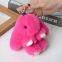 D66Wholesale Rabbit keychain Rex Rabbit faux fur keychain for girls schoolbag hanging ornaments
