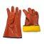 Anti slip oil acid resistant waterproof keep warm winter working blue pvc oil gloves industrial