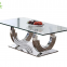 High Quality Marble Top Golden Stainless Steel Frame Furniture Coffee Table