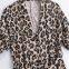 2025 Summer New Women's Bow Tied Animal Pattern Printed Shirt Dress