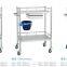 Chariot à médicaments en acier inoxydable Chariot d'urgence en acier inoxydable pour h?pital Chariot de traitement pour patients