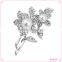 Fashion Jewelry Silver Plated Alloy Pearl Flower Brooch