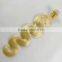 Human hair light blonde color virgin european hair
