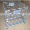 Galvanized foldable wire container in store